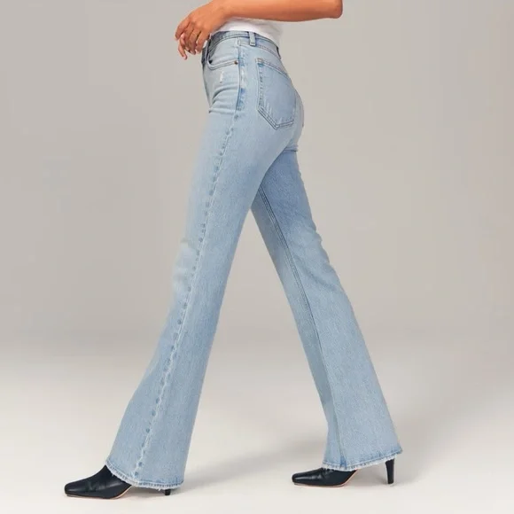 Abercrombie & Fitch High Rise Vintage Flare Jeans Sz 32 Long - Picture 1 of 7